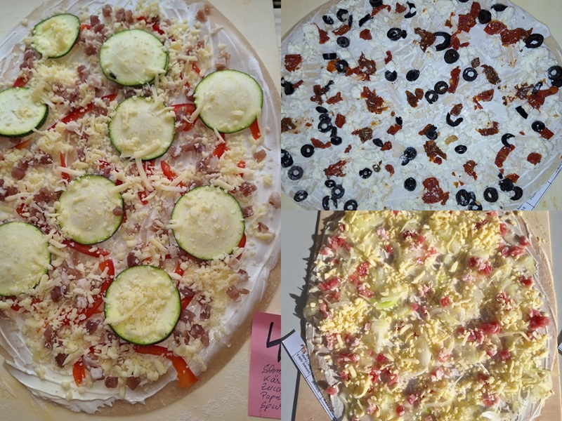 Selbstgemachte Flamkuchen Collage
