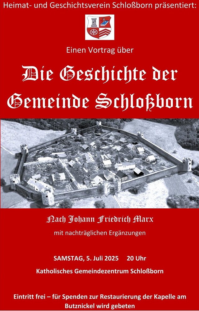 Einladung Plakat Geschichte Schloßborns